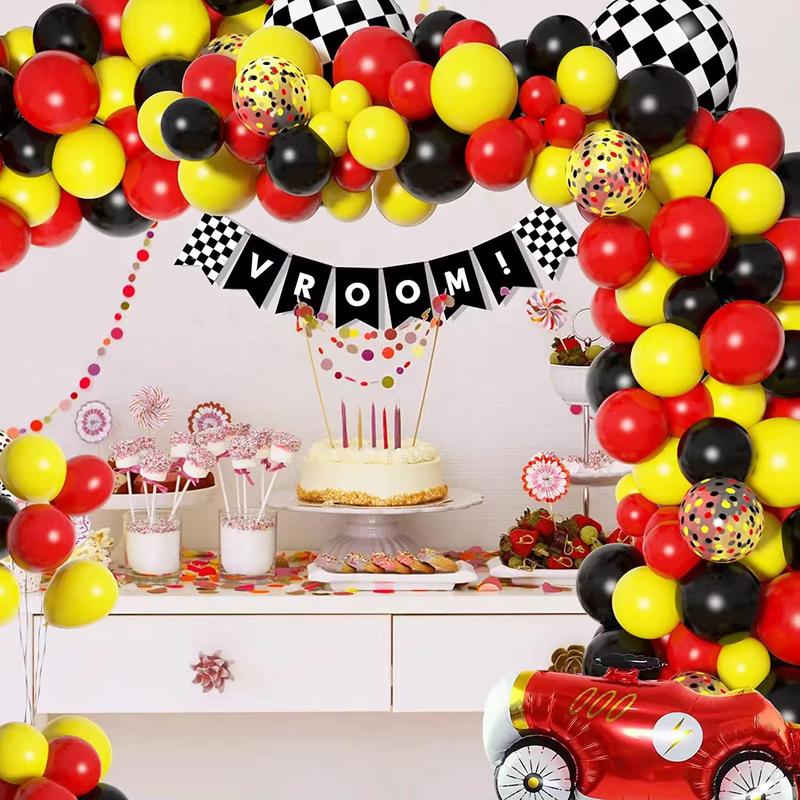 Racing Theme Balloon Garland Arch Kit, 1 Set Party Decoration Balloons, Party Decoration Supplies