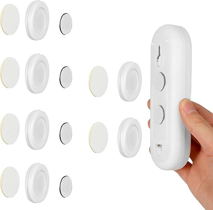 Magnetic Remote Control Holder Wall Mount Holders 12PCS Self Adhesive Remote Control Organizers Storage For Home Office