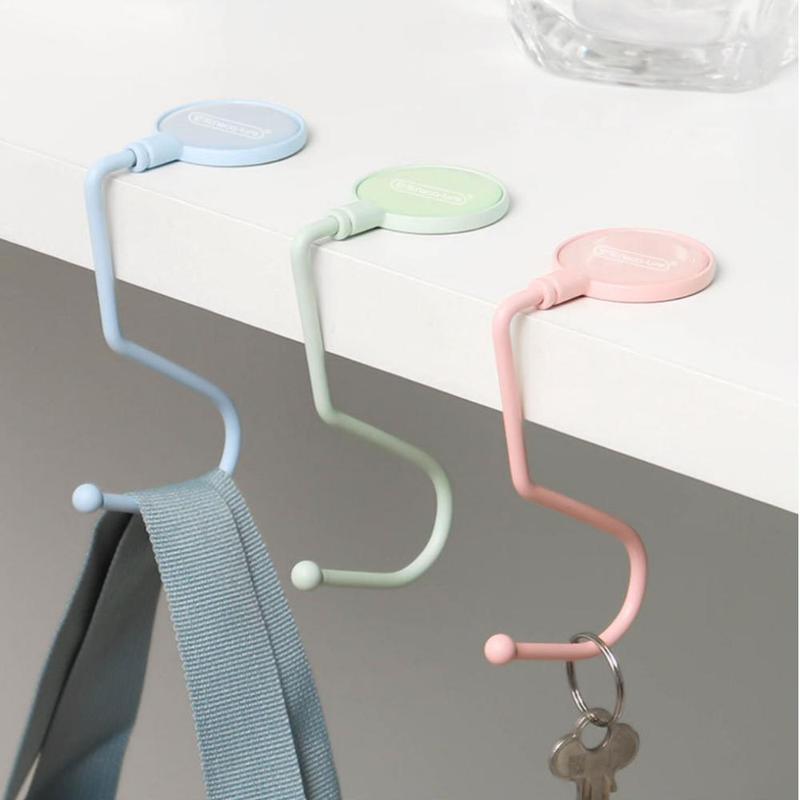 Non-slip Bag Hook for Table & Desktop, Multi-functional Removable Storage Handbag Hanger, Purse Hooks for Tables Desktop