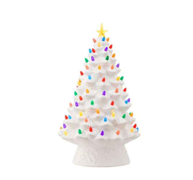 Mr. Christmas. 18 Inch Nostalgic Ceramic Tree - Pink Green White