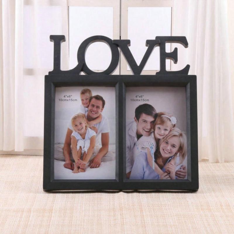 Love Design Family Photo Frame, Photo Paper Picture Display Photo Frame, Gift for Mom, Home Desktop Decor