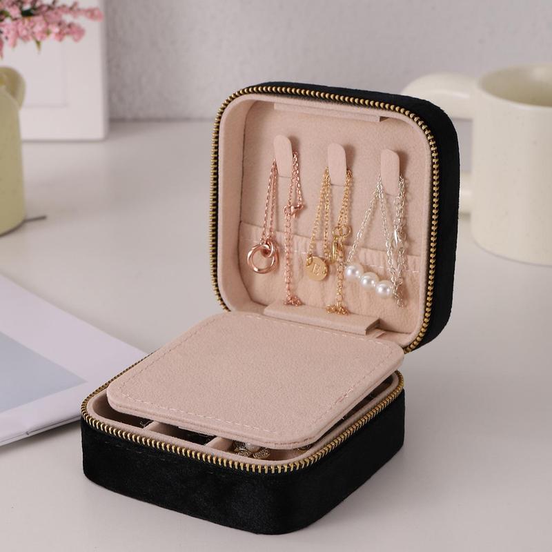 Jewelry Storage Box, 1 Count Multi-compartment Jewelry Box, Portable Travel Jewelry Organizer