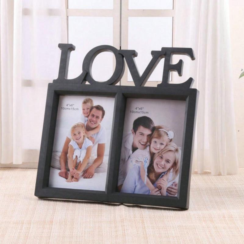 Love Design Family Photo Frame, Photo Paper Picture Display Photo Frame, Gift for Mom, Home Desktop Decor