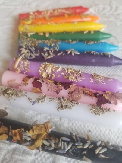 Ritual Herb Rolled Candles For Magic Spells