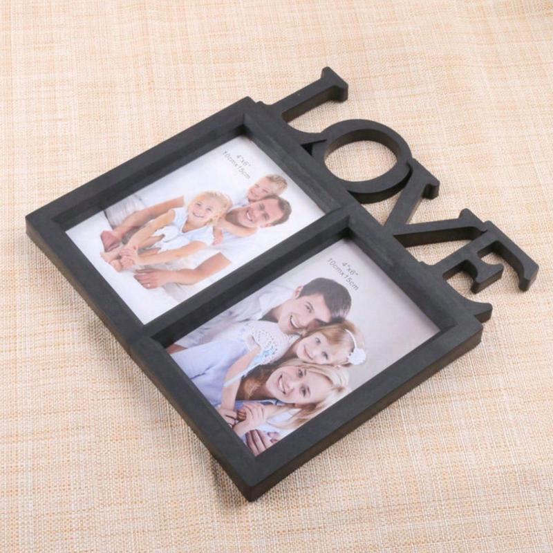 Love Design Family Photo Frame, Photo Paper Picture Display Photo Frame, Gift for Mom, Home Desktop Decor