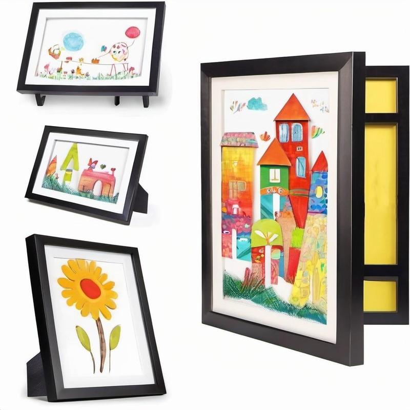 Kids Art Frames Quick Change Kids Art Display, Drawing Portfolio Artwork Storage Frame, Front Opening Changeable Display 10x13.5 ,Home Décor Decor Photo