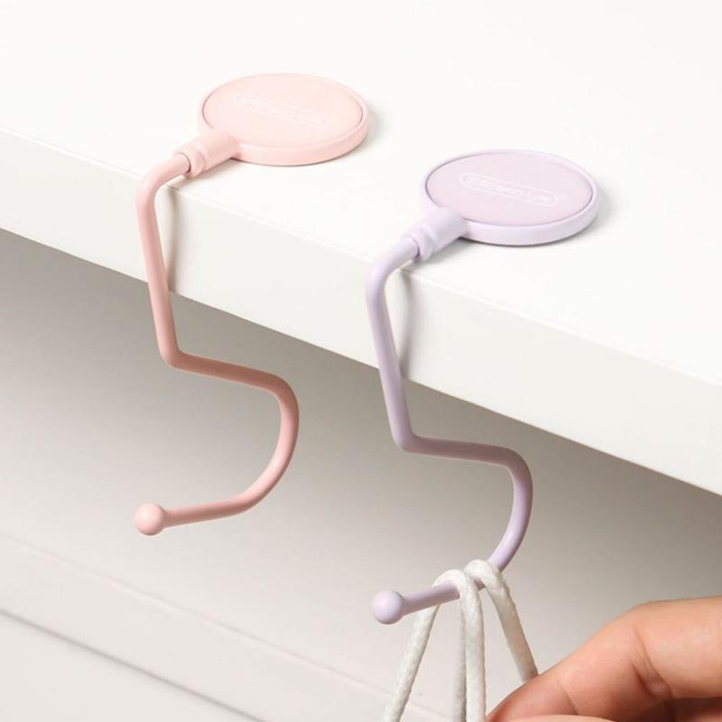 Non-slip Bag Hook for Table & Desktop, Multi-functional Removable Storage Handbag Hanger, Purse Hooks for Tables Desktop