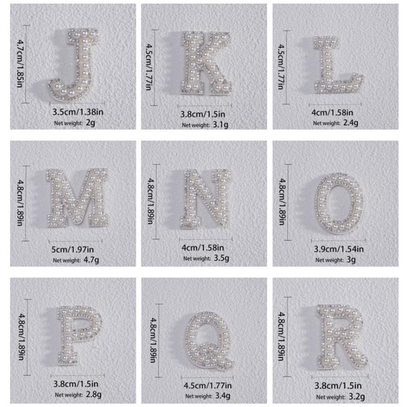 Faux Pearl & Rhinestone Decor Letter Sticker, 1 Count Self-adhesive Letter Decal for DIY Craft Home Decoration, Gifts for Family Friends New House