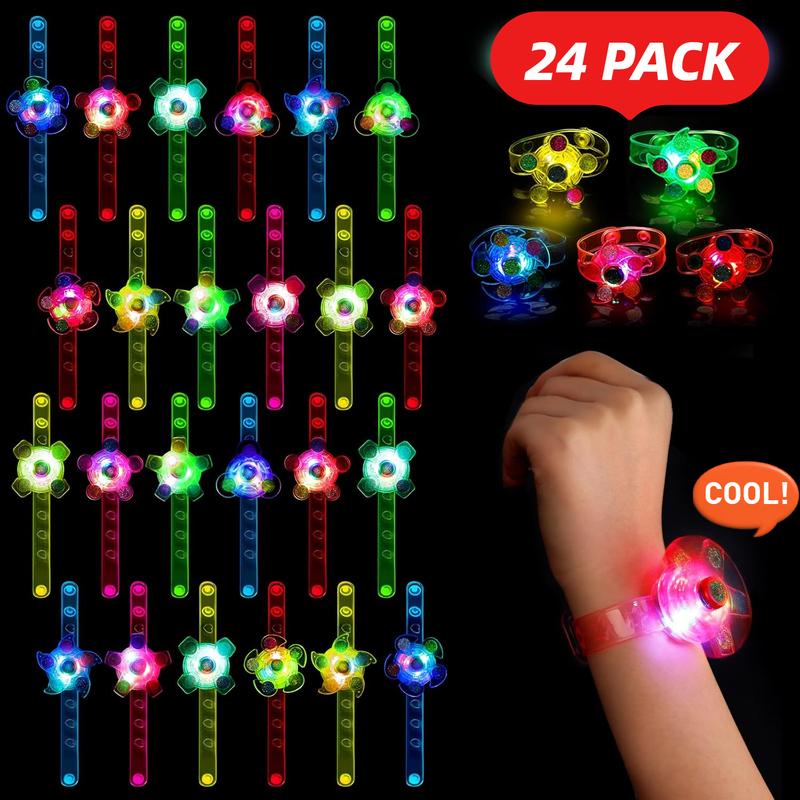 24 PCS  LED Light Up Fidget Spinner Party Favors - For Kids Birthday Party, Christmas - Perfect for Party Supplies