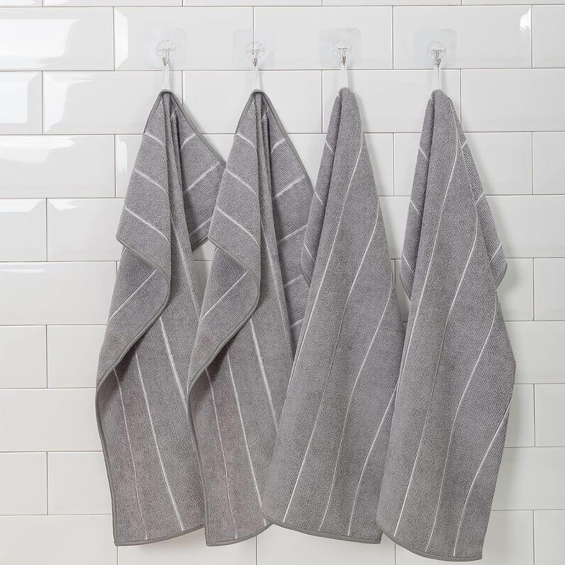 6 Pack Hand Towels – Absorbent, Fast Drying,Microfiber Bathroom Towel - Multipurpose for Hotel,Travel,Sports,Hand Towel 16 x 28 Inches - Gray