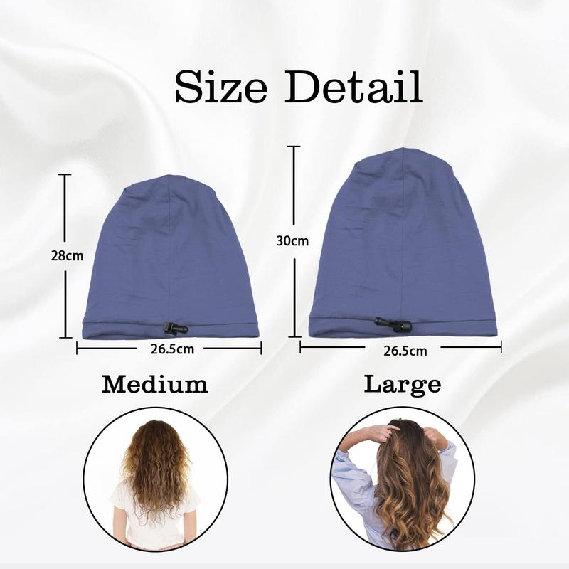 Adjustable Silk Satin Bonnet Hair Wrap for Sleeping - 2 Pcs for Women and Men - Shower