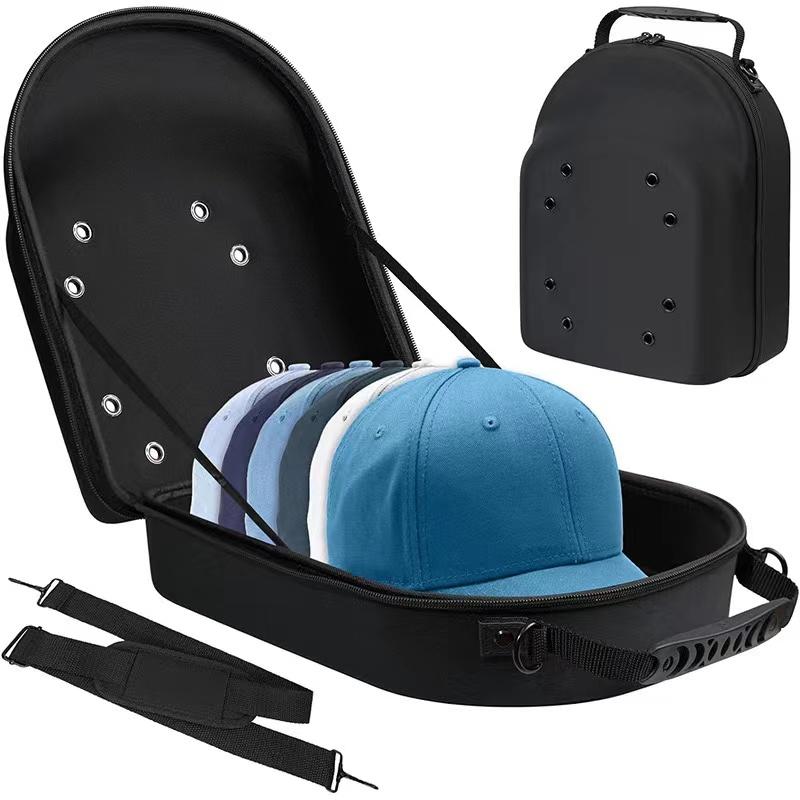 Eve Hat Organizer Bag - Simple & Convenient for Men and Women, Black Skull Bag