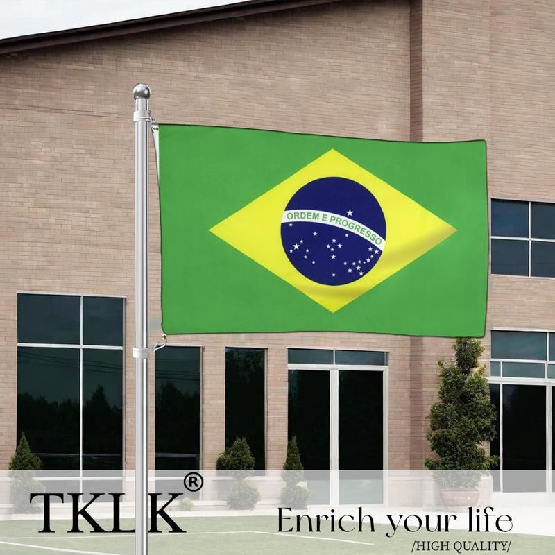 Brazil National Flag, Hanging Polyester Digital Print Brazilian Banner Flag, Party Decoration Supplies