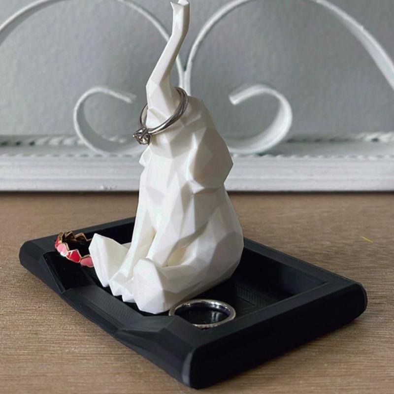 Aesthetic Elephant Ring Holder Prosperity - Unique Ring Holder for Her - Personalized Ring Holder - Engagement Gift -