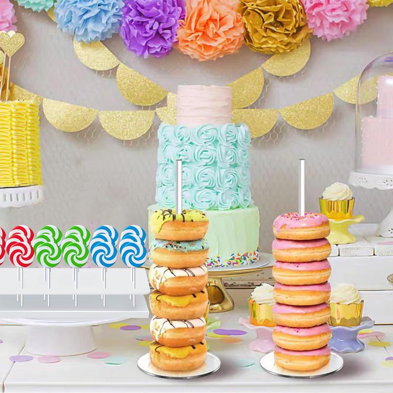 10 Pcs Dessert Table Display Set Cupcake Stand White Plastic Cake Stand Holder 3 Tire Cake Display Stands Cookie Tray Rack Serving Tower Cake Pop Stand Donut Stand for Wedding Baby Shower Tea Party