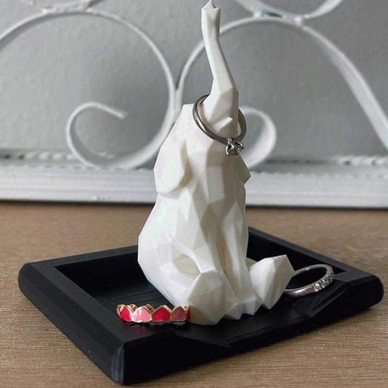 Aesthetic Elephant Ring Holder Prosperity - Unique Ring Holder for Her - Personalized Ring Holder - Engagement Gift -