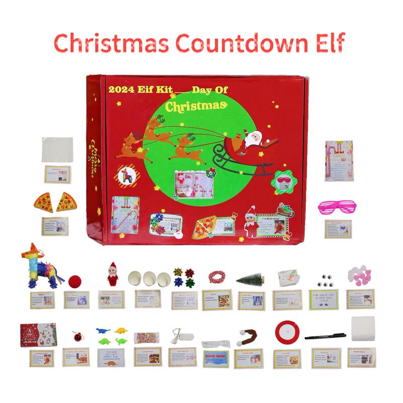 2024 Elf Kit 24-Day Christmas Countdown, Christmas Elf Gift Set, Elf  Calendar Kit, Perfect Countdown Gift Ornaments Decor 24  day Decoration