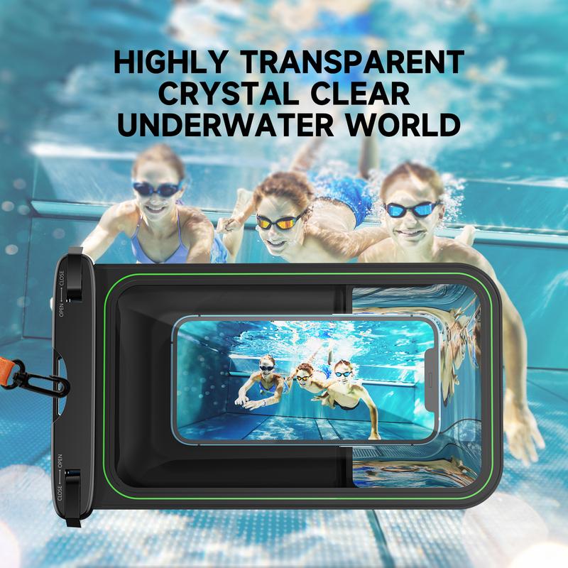 Floating Waterproof Phone Pouch, Anti-sinking Waterproof Phone Case for iPhone 15 14 13 12 Pro Max, IPX8 Cellphone Dry Bag Beach Cruise Ship Essentials - 9 inches