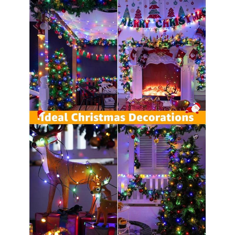 Christmas Lights 1200 LED 394 FT Waterproof Outdoor String Lights with Remote and Timer, 8 Modes Dimmable Decorative Fairy Lights for Holiday Decor (Multicolor)