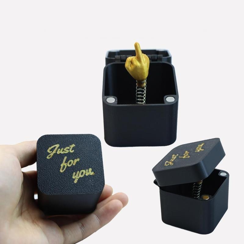 just for you Christmas Gift, 1 Count Creative Surprise Finger Gesture Design Gift Box, Surprise Gift