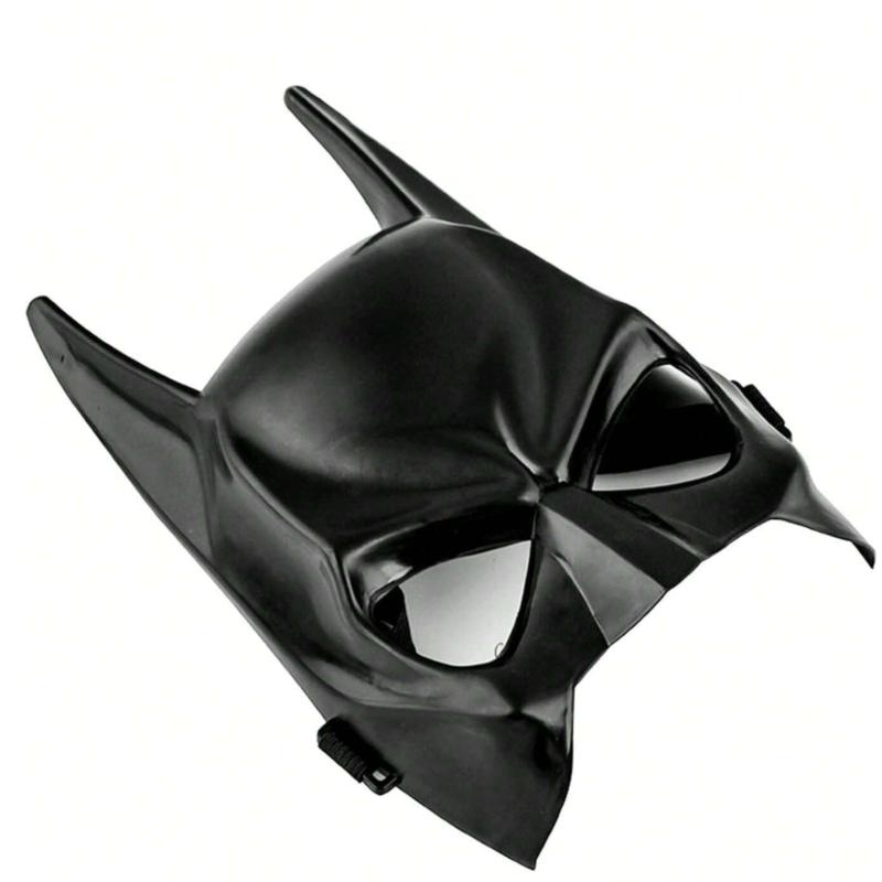 Party Bat Mask Cosplay Superhero Half Face Mask PVC Black Headpiece Role-Play Props Halloween Masquerade