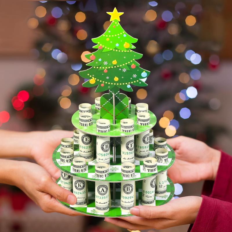 Christmas Money Holder for Cash Gift, Christmas Gifts Money Box Cash Cake for Christmas Gift Xmas Money Gift (Christmas Tree) Lightweight