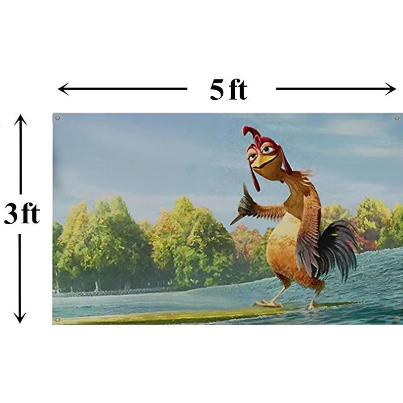 Chicken Joe Flag 3x5FT Funny Cool Flag Banner Surf's Up Vibrant Colors for College Dorm Room Decorations Double Sewing Edges and 4 Shiny Brass Grommets (3x5FT)