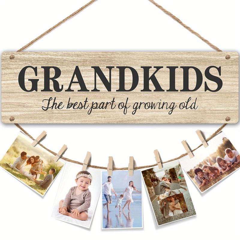 Heartfelt Connections - Grandparents Photo Holder, United in Love Design - Perfect Christmas or Birthday Gift for Grandma & Grandpa from Adoring Grandkids Decor Hanging Decor Hanging Decor Hanging