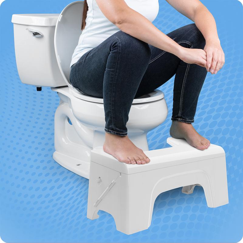 Squatty Potty - Fold N Stow Compact Foldable Toilet Stool - Doctor Recommended - Relieves Bloating - Feel Lighter and Have Better Poops