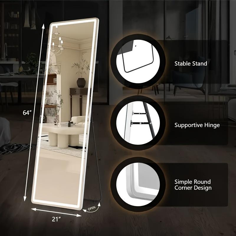 Full-Length LED Standing Mirror, 64