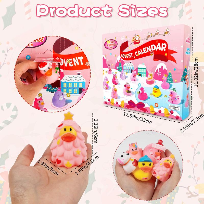 CHRISTMAS SALE:2024 Advent Calendar Christmas Ducks - 24pcs  Duck Advent Calendar 24 Days of Christmas Countdown  Fun Duck Bath for Xmas Holiday Gifts Party Duck Party Favors