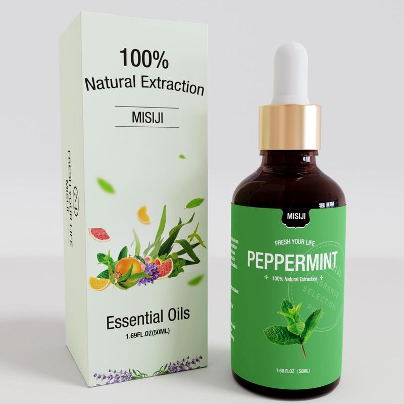 50ml Peppermint Essential Oil, Natural Extracts for Aromatherapy, Laundry, Candle & Soap Making, Humidifiers