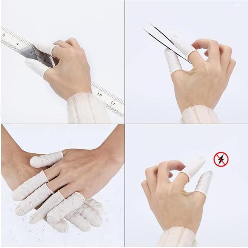 Disposable Finger Protector Gloves (100pcs), White Disposable Finger Protector Gloves, Finger Protector for Home Care, Sports, Industrial, Beauty, Pet