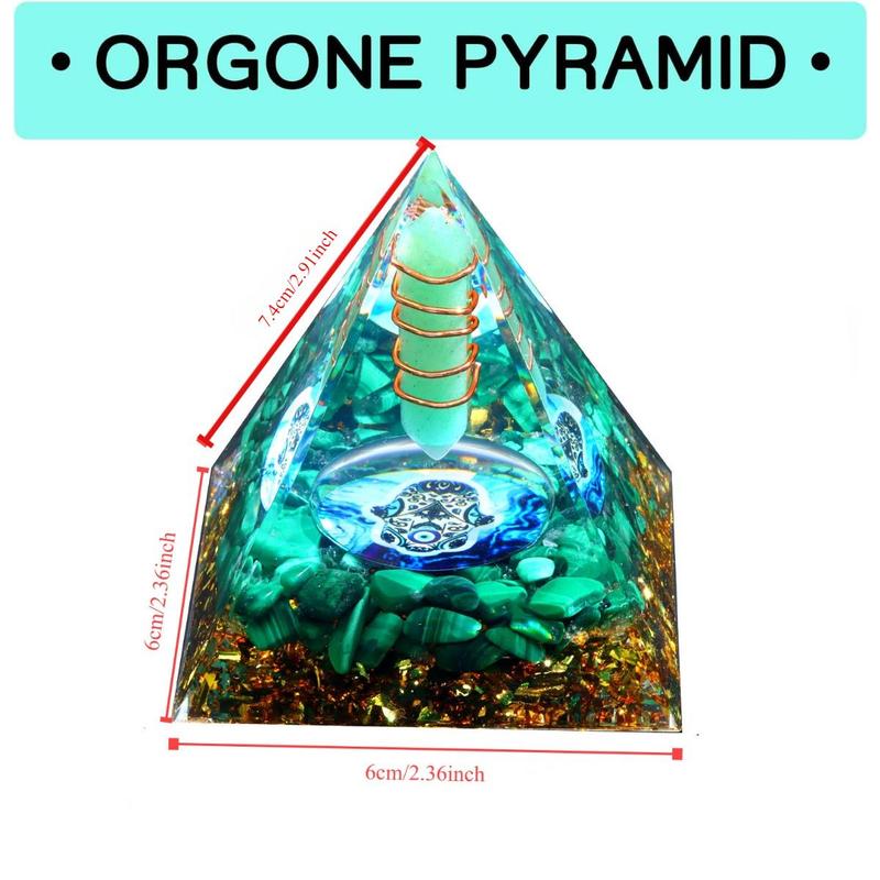 Orgone Pyramid, 1 Count Positive Energy Pyramid, Summer Home Decor, Orgonite Pyramid for Home Desk Office Table Ornament, Room Decor