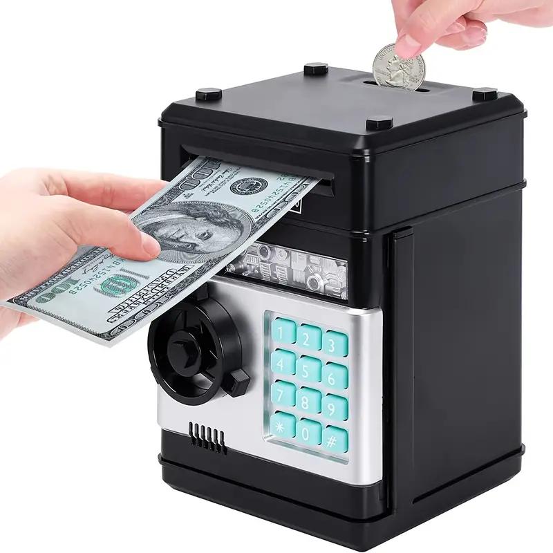 Refasy Piggy Bank Cash Coin Can ATM Bank Electronic Coin Money Bank for Kids-Hot Gift Kids Adults Educational Musical Electric Gift  Halloween Thanksgiving Day Christmas Gift easter gift  Christmas Gift easter gift