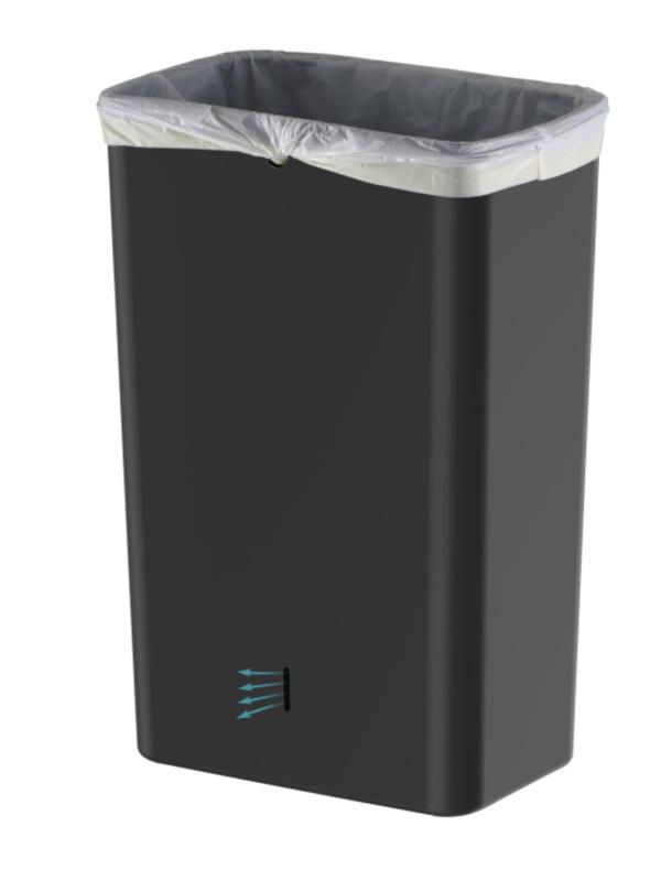 Mainstays 13.2 Gallon Kitchen Sensor Trash Can, Plastic Motion Sensor Kitchen Trash Can, Black