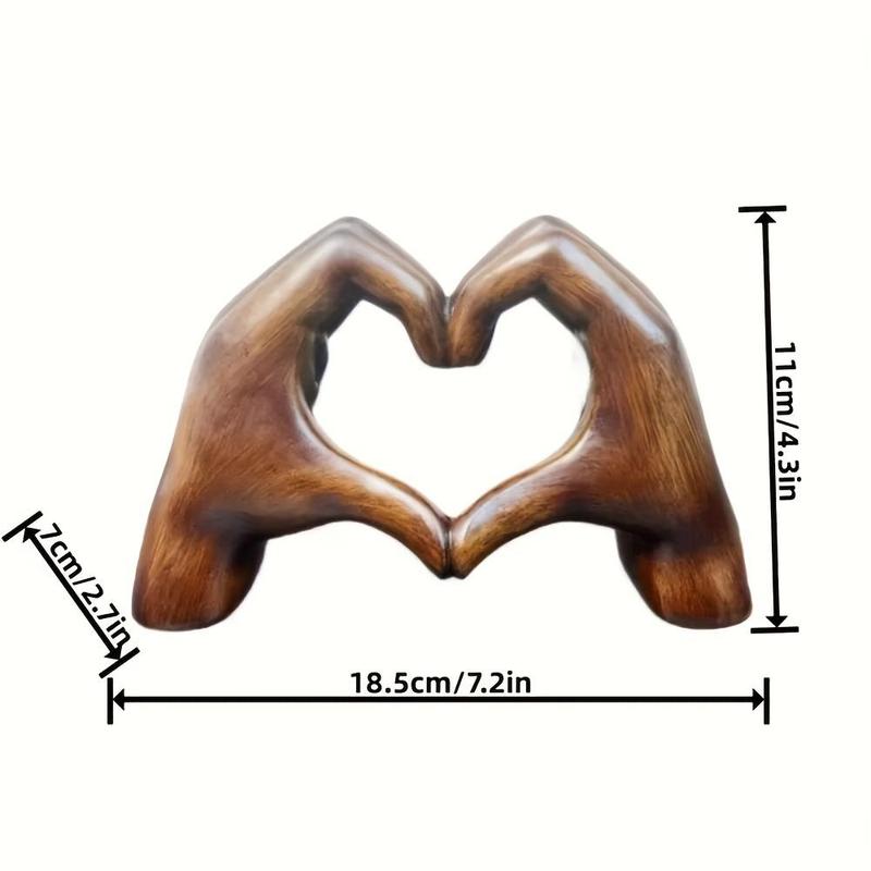 Hand & Heart Design Statue, 1 Count Creative Desktop Ornament, Home Decor for Living Room Bedroom Office