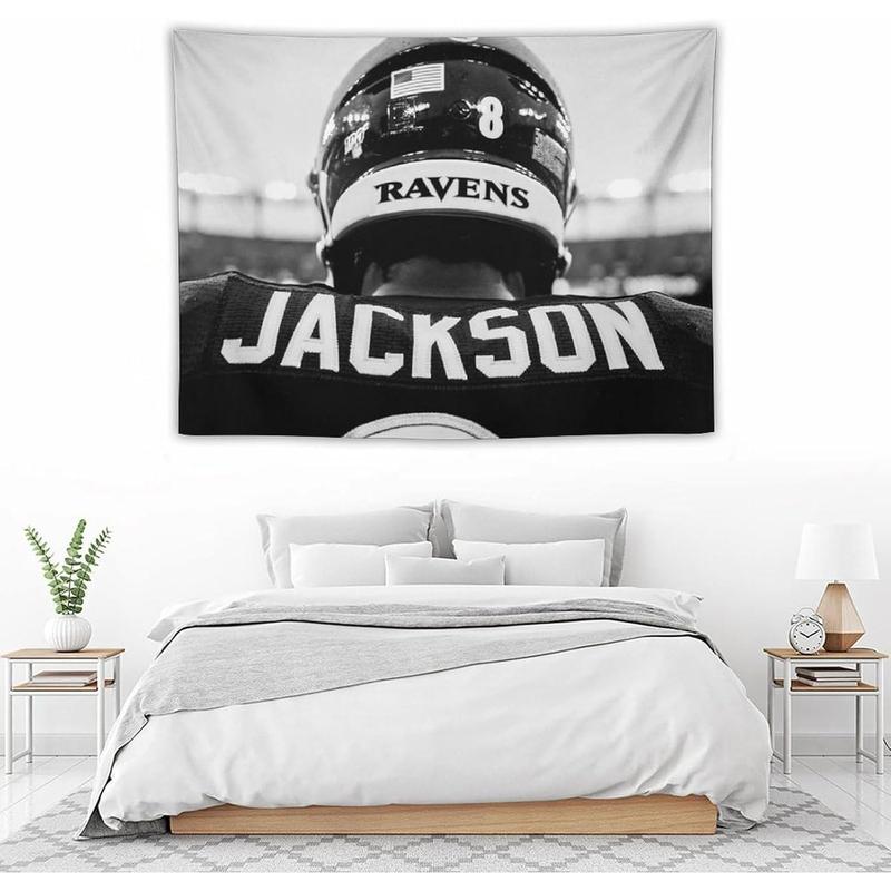 Rugby Player Lamar Jackson Tapestry Wall Tapestry Art Picture Print Modern Family Bedroom Decor Tapestries