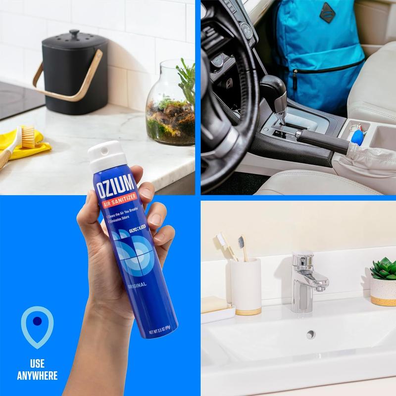 Ozium Spray 3.5 Oz. Air Sanitizer & Odor Eliminator for Homes, Cars, Offices and More, Outdoor Essence Scent, 2 Pack ozium spray