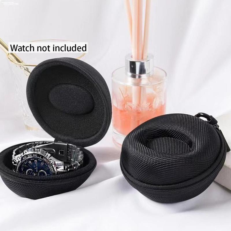 Watch Storage Bag, Waterproof Watch Storage Box with Sponge & Carabiner, Portable Watch Organizer for Home Office Travel