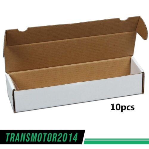 10Pcs Storage Boxes 800 Count Ct Sports Cards Trading White Corrugated Max Pro Upgraded Version Organiser Installation