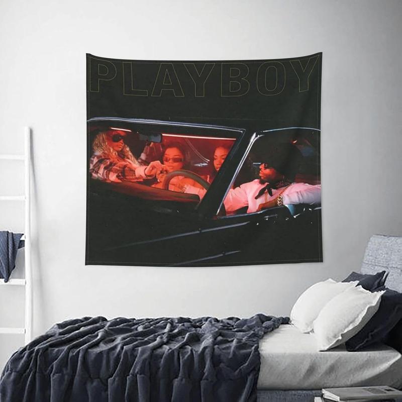 Tory Rapper Lanez Singer Tapestry Wall Hanging Art Aesthetic Tapestries for Bedroom Living Room Home Wall Decoration 60×51 inch