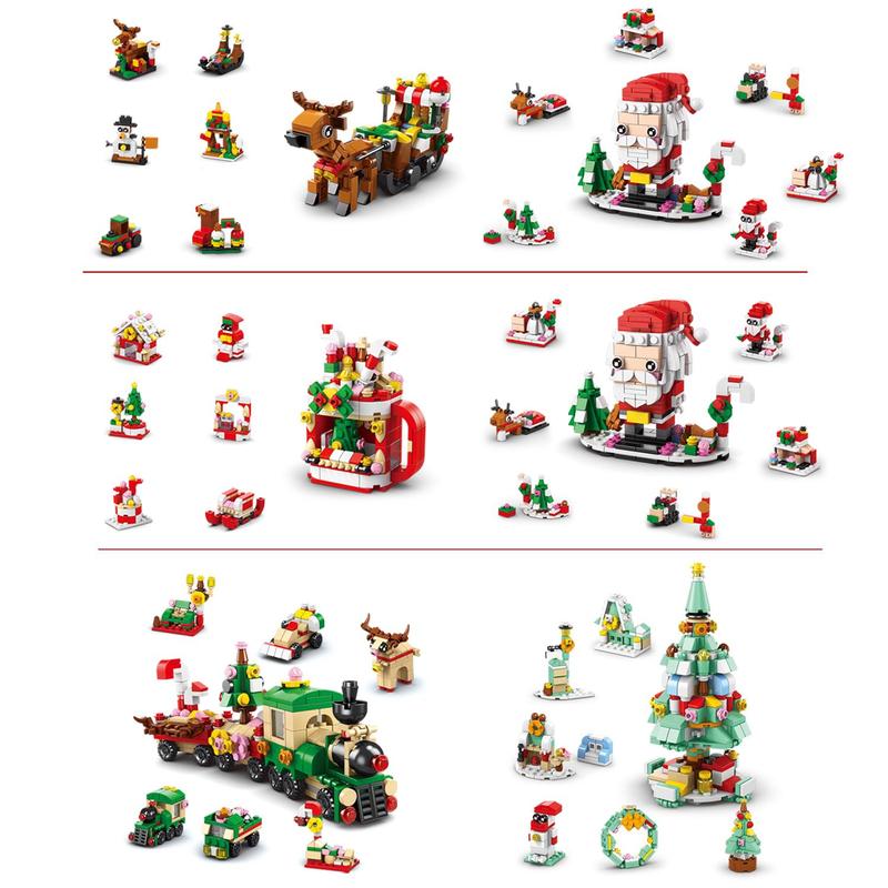 Christmas Themed Diorama Kit, 1 Set 12 Holes Advent Calendar Diorama Set for Festival Gifts, Model Building Model for Home Decor