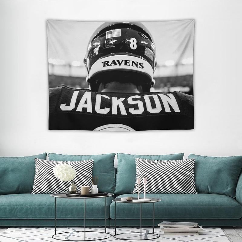 Rugby Player Lamar Jackson Tapestry Wall Tapestry Art Picture Print Modern Family Bedroom Decor Tapestries