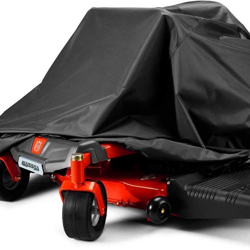 Zero-Turn Mower Cover, Universal Fit Heavy Duty 600D Polyester Oxford, Weatherpoof UV Protection with Windproof Buckle, Drawstring & Cover Storage Bag, Tractor Cover Up to 60