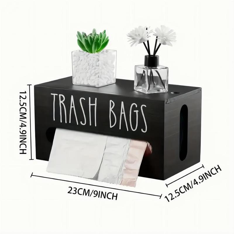 Trash Bag Storage Box, 1 Count Wall Mounted Or Desktop Trash Bag Storage Box, Home Organizer for Living Room Bedroom Bathroom, Room Accessories