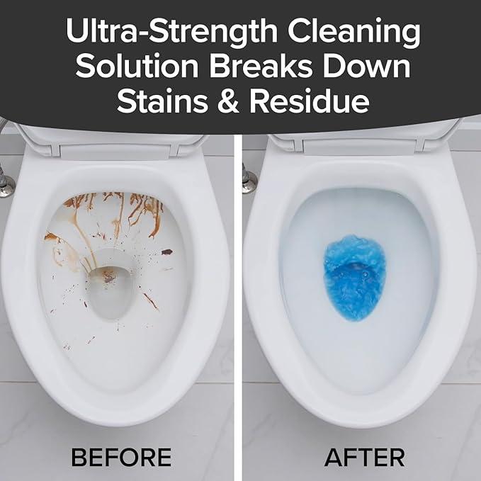 Ultra-Strength Concentrated Formula Toilet Bowl Cleaner,Cleans,Freshens & Deodorizes with Every Flush for up to 3 Months,Solution Household Cleaning