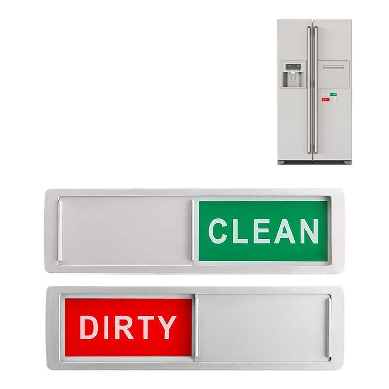 Magnetic Fridge Sticker Dishwasher Refrigerator Magnet Indicator Sticker Easy To Read Slide Super Strong Magnet Clean Dirty Sign