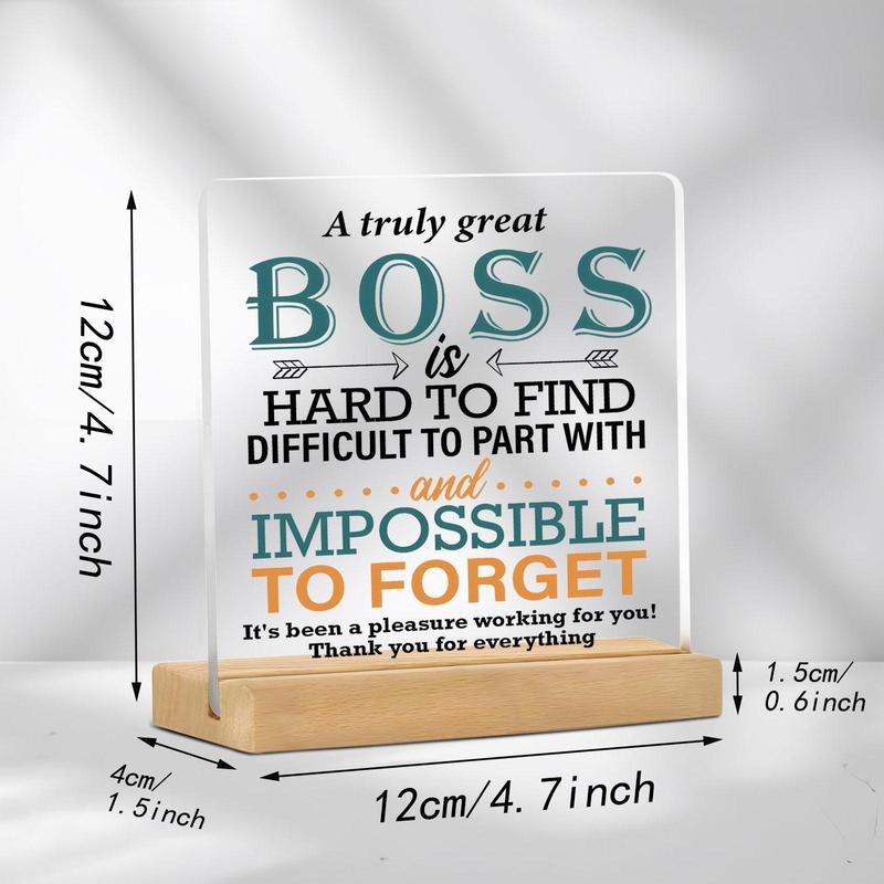 Acrylic Desktop Ornament, Great Boss Gift, Boss Appreciation Gift, Desk Decoration for Home Office, Home Decor, Room Decor