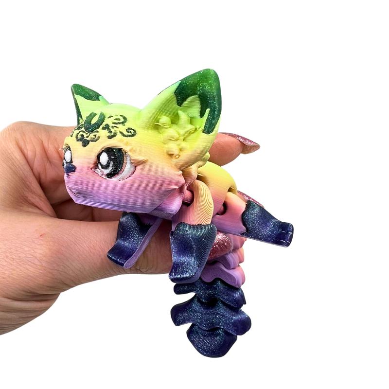 Fairy Moon Fox - 3d Printed- Magical Fox Figurine